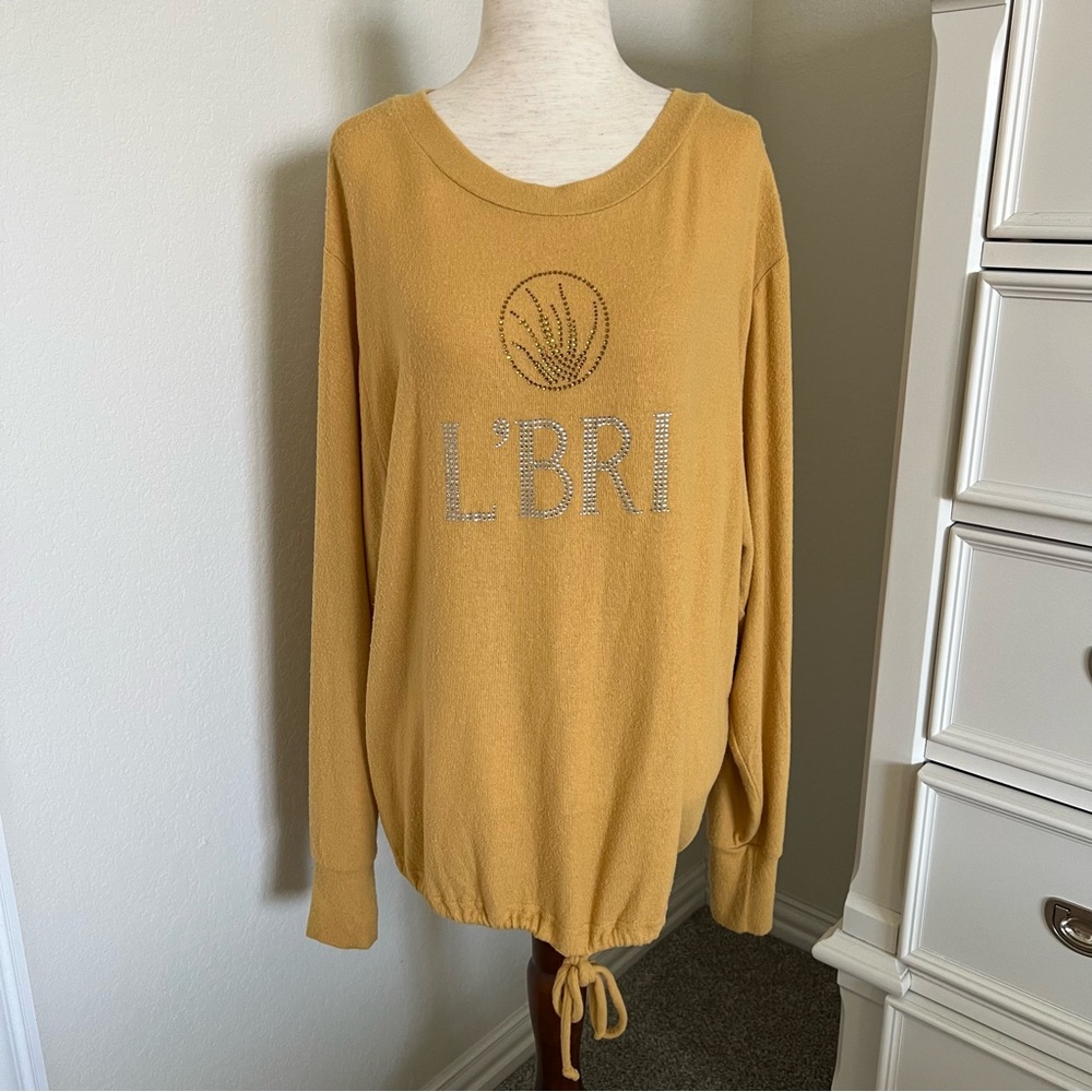 L’BRI Pure n’ Natural Drawstring Bling Fleece